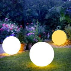 Volteno Solární zahradní svítidlo LED KOULE 30cm + dálkové ovládání