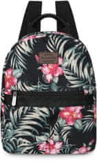 ZAGATTO Dámský malý městský batoh s květinovým vzorem, jednokomorový dívčí batoh, prostorný a lehký, nastavitelné popruhy, pojme formát A4, stylový batoh pro každodenní nošení pro ženy, 33x28x11 / ZG679