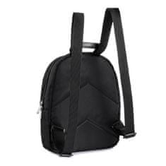ZAGATTO Dámský malý městský batoh černý, jednokomorový dívčí batoh, pohodlné popruhy a držadlo, přední kapsa, vše na zip, prostorný batoh pro každodenní použití, 31x25x10 / ZG624