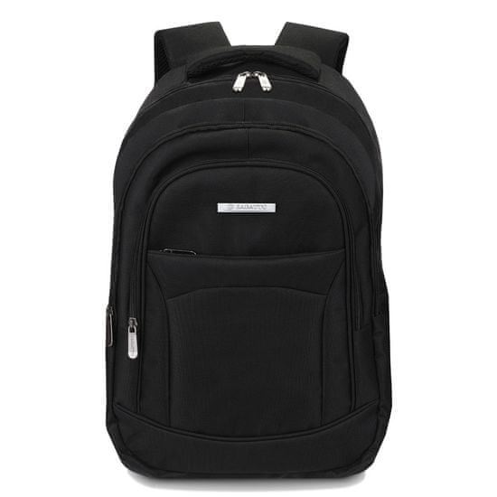 ZAGATTO Pánský batoh černý velký sportovní, batoh na notebook 17", dvoukomorový školní batoh,objemný pojme formát A4,rukojeť a nastavitelné ramenní popruhy, objem 38 L, nepromokavý pevný batoh, 48x40x20/ZG700