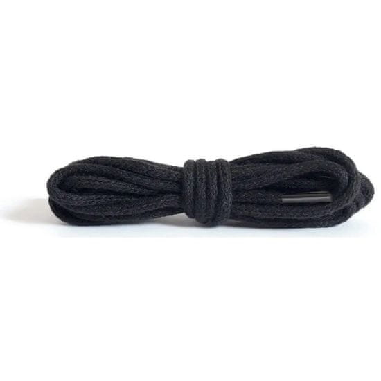 Kaps Tenké kulaté černé bavlněné tkaničky do bot
