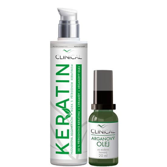 Clinical Keratin hloubková regenerační kúra 100 ml + Arganový olej 20 ml zdarma