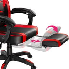 tectake Herní kancelářská židle Comodo s podnožkou