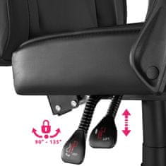 tectake Herní kancelářská židle Comodo s podnožkou
