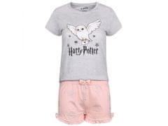 sarcia.eu Harry Potter Šedorůžové letní pyžamo pro dívky, krátké rukávy, volány 9-10 let 134/140 cm