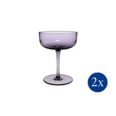 Villeroy & Boch Sada širokých sklenic na šampaňské z kolekce LIKE GLASS LAVENDER, 2 ks