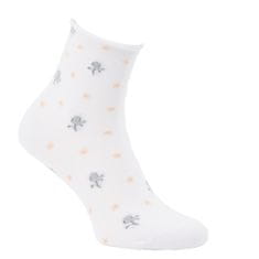 Zdravé Ponožky zdravotní jednobarevné ruličkové ponožky bez gumiček s jemným vzorečkem 6104223 4-pack, 35-38