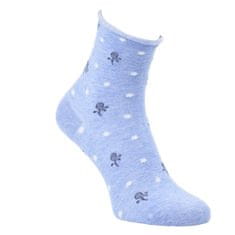 Zdravé Ponožky zdravotní jednobarevné ruličkové ponožky bez gumiček s jemným vzorečkem 6104223 4-pack, 39-42