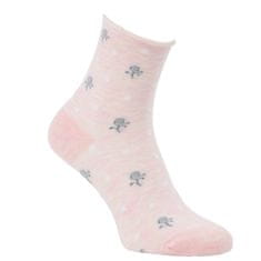 Zdravé Ponožky zdravotní jednobarevné ruličkové ponožky bez gumiček s jemným vzorečkem 6104223 4-pack, 35-38
