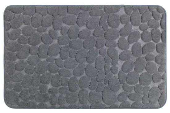 Wenko Předložka do koupelny PEBBLES v šedé barvě, 80 x 50 cm