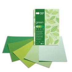 Happy Color Blok s barevnými papíry A4 Deco 170 g - zelené odstíny