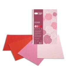 Happy Color Blok s barevnými papíry A4 Deco 170 g - růžovočervené odstíny