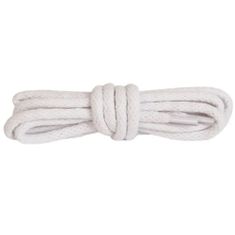 Kaps Okrúhle bílé bavlněné tkaničky do bot délka 90 cm