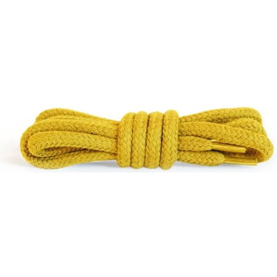 Kaps Hrubé okrúhle žluté bavlněné tkaničky do bot