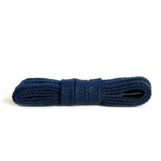 Kaps Ploché modré bavlněné tkaničky do bot