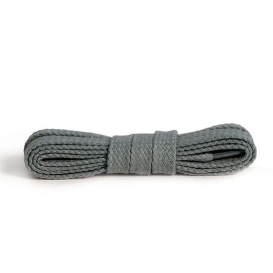 Kaps Ploché tmavě šedé bavlněné tkaničky do bot