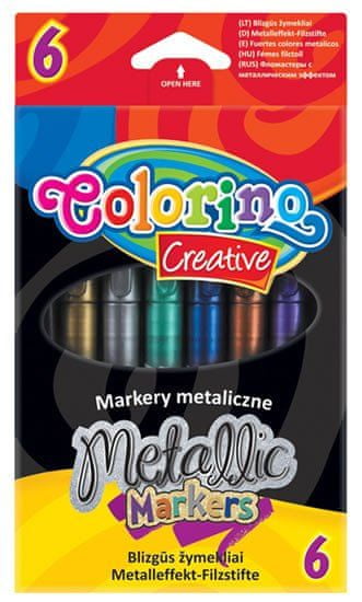 Colorino Coloino Metalické popisovače 6 barev