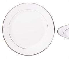 DAJAR Porcelánový mělký dezertní talíř bílý 19 cm