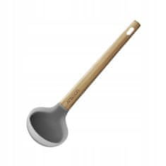 DAJAR Silikonová polévková lžíce s dřevěnou rukojetí 27,5 cm