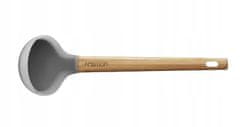 DAJAR Silikonová polévková lžíce s dřevěnou rukojetí 27,5 cm