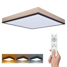 Solight Solight LED stropní osvětlení s dálkovým ovládáním, čtvercové, dekor dřeva, 3000lm, 40W, 45x45cm WO802