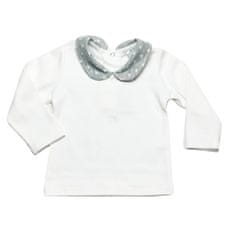 Kidaxi Šaty něžně růžové barvy a bíle tričko s dlouhým rukávem, bílá/šedá, 74
