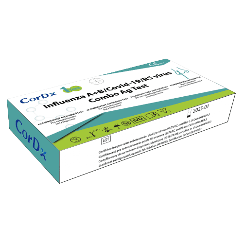 Zenco Antigenní výtěrový test 4v1 Covid-19/Flu A+B/RSV CorDx 1 ks