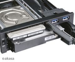 Akasa Lokstor M51 - 2.5" a 3.5" HDD rack do 5,25"