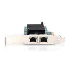 Digitus Karta Gigabit Ethernet PCI Express, dvouportová 32bitový držák s nízkým profilem, čipová sada Intel