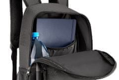 ZAGATTO Pánský sportovní školní batoh, 18L batoh na notebook, městský černý batoh s USB portem, vhodný pro formát A4, 4 kapsy, silný zip, nastavitelné a pohodlné popruhy, 45x30x13 / ZG68