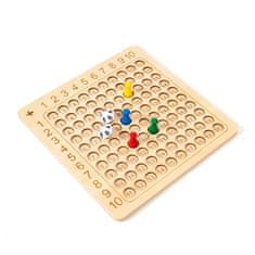 Cool Mango Dřevěná tabulka pro učení násobení, matematická dětská hra - Montessori