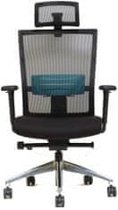 Mercury Kancelářská židle WINDY černo-tyrkysová