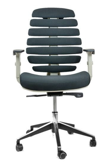 Mercury kancelářská židle FISH BONES šedý plast, černá látka 26-60