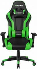 Mercury Herní židle MRacer koženka, černo-zelená