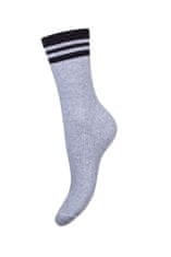 Gemini Dámské ponožky Milena 1313 Žebrované s proužky 37-41 grafitově růžová 37-41