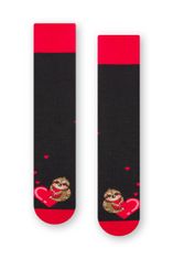 STEVEN Pánské valentýnské ponožky 136 grafit 44-46