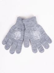 YOCLUB Chlapecké pětiprsté rukavice Yoclub s reflexními prvky RED-0237C-AA50-003 Grey 14