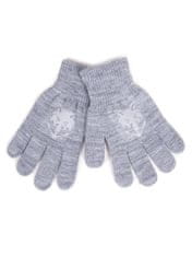 YOCLUB Chlapecké pětiprsté rukavice Yoclub s reflexními prvky RED-0237C-AA50-003 Grey 14