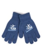 YOCLUB Chlapecké pětiprsté rukavice Yoclub RED-0012C-AA5A-013 Blue 18