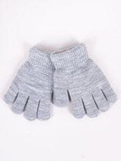 YOCLUB Chlapecké pětiprsté dvouvrstvé rukavice Yoclub RED-0104C-AA50-002 Grey 18