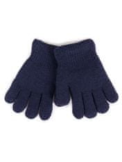 YOCLUB Chlapecké pětiprsté dvouvrstvé rukavice Yoclub RED-0104C-AA50-003 námořnická modrá 14