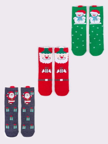 YOCLUB Yoclub Vánoční ponožky 3Pack SKA-X017U-AA00-0001 Multicolour