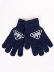 YOCLUB Chlapecké pětiprsté rukavice Yoclub RED-0233C-AA5B-003 námořnická modrá 16