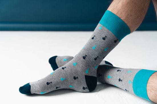More Kravaty ponožky 051-135 Melange Grey - Více