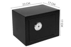 Malatec ISO 8800 Trezor s mechanickým zámkem 230 x 170 x 170 mm černá 13795