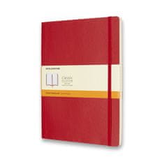 Moleskine Zápisník - měkké desky XL, linkovaný, červený