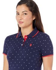 U.S. Polo Assn. U.S.Polo Assn. dámské polo tričko Dot Print modré S