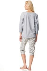 Key Dámské pyžamo LNS 651 A23 šedá melanž XL
