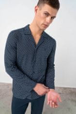 Vamp Vamp - Elegantní pánské dvoudilné pyžamo 17603 - Vamp tmavě modrá - vzor XL
