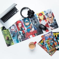 CurePink Herní podložka na stůl Marvel|Avengers: Characters (80 x 40 cm)